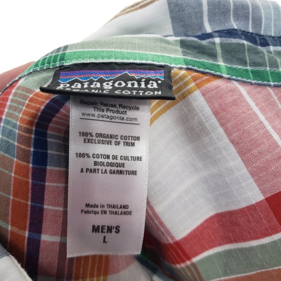 Patagonia Button Up Short Sleeve Shirt Size Large - Picture 6 of 6